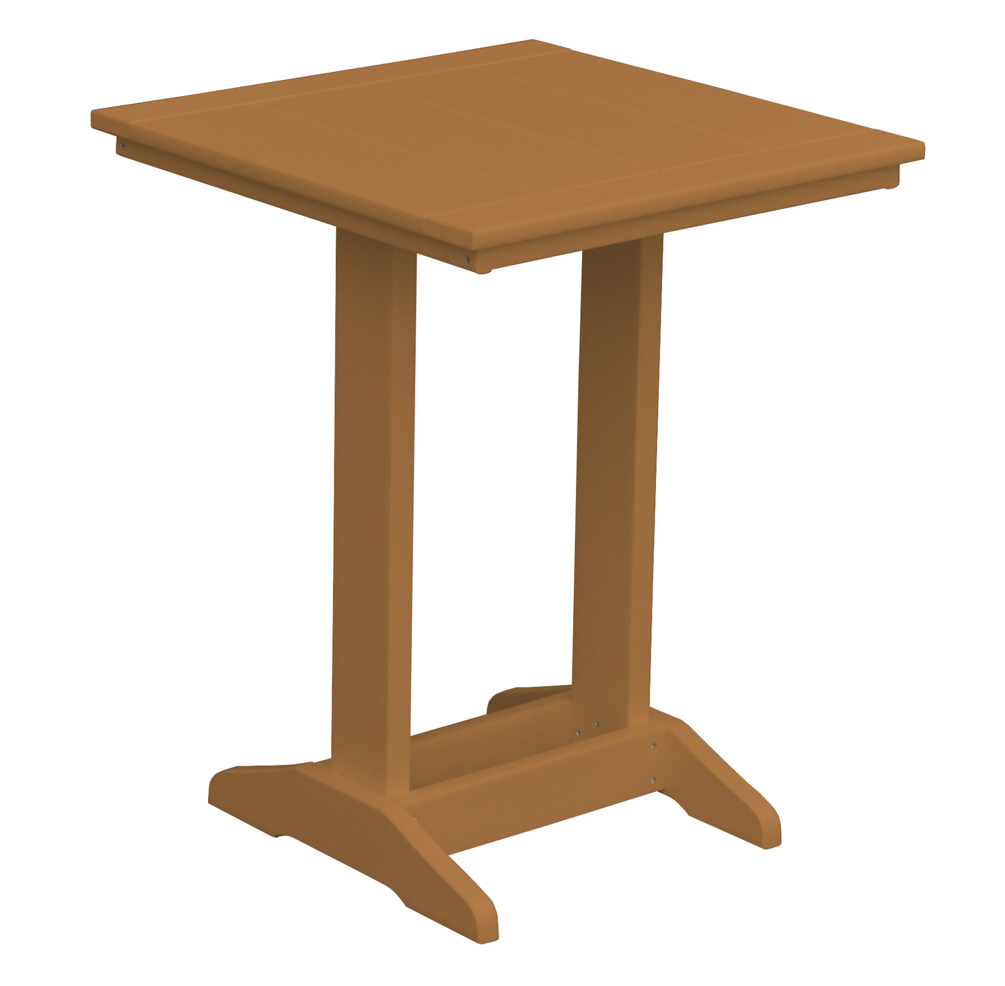 Bryton Park Poly Furniture Recycled Plastic 22" Square Balcony Side Table (PAIRS W/ COUNTER HEIGHT FURNITURE) - LEAD TIME TO SHIP 10 BUSINESS DAYS