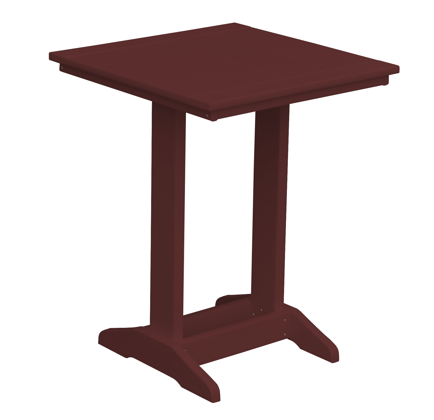 Bryton Park Poly Furniture Recycled Plastic 22" Square Balcony Side Table (PAIRS W/ COUNTER HEIGHT FURNITURE) - LEAD TIME TO SHIP 10 BUSINESS DAYS