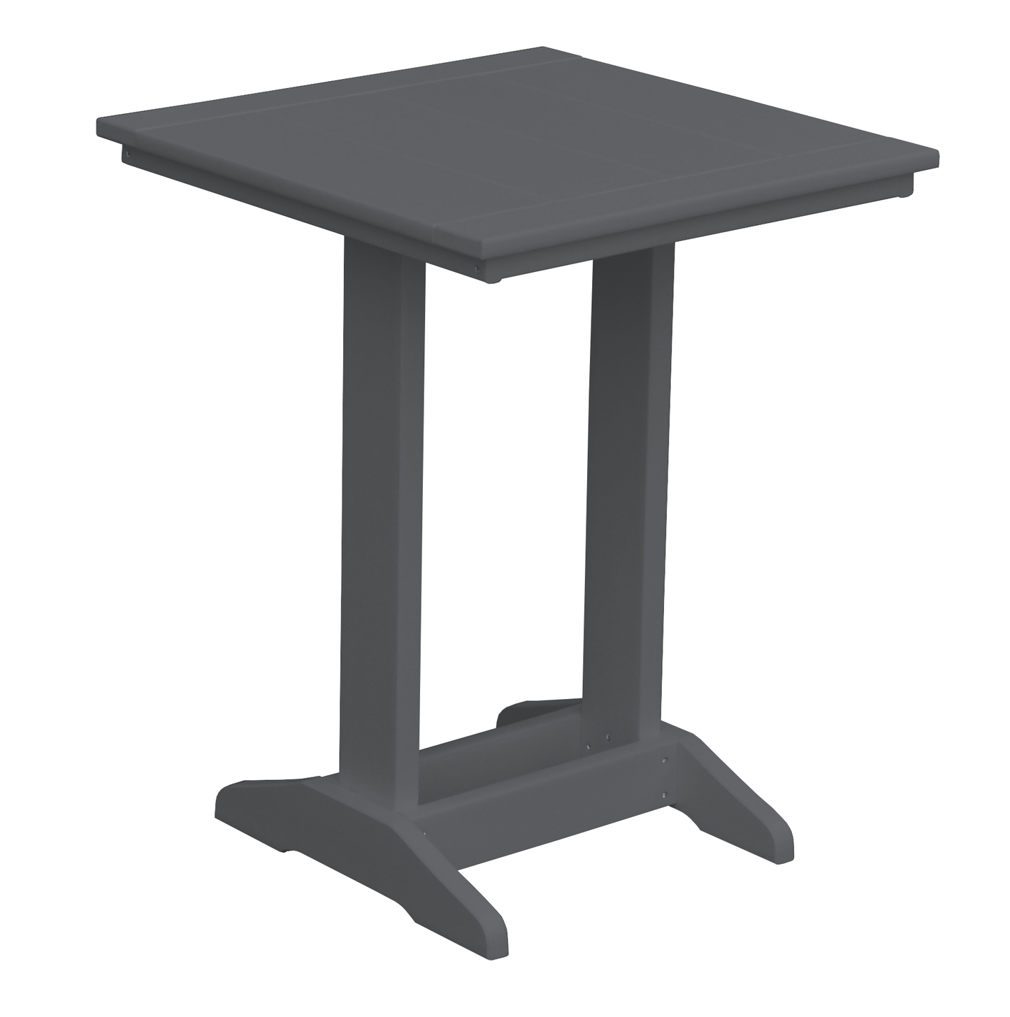 Bryton Park Poly Furniture Recycled Plastic 22" Square Balcony Side Table (PAIRS W/ COUNTER HEIGHT FURNITURE) - LEAD TIME TO SHIP 10 BUSINESS DAYS