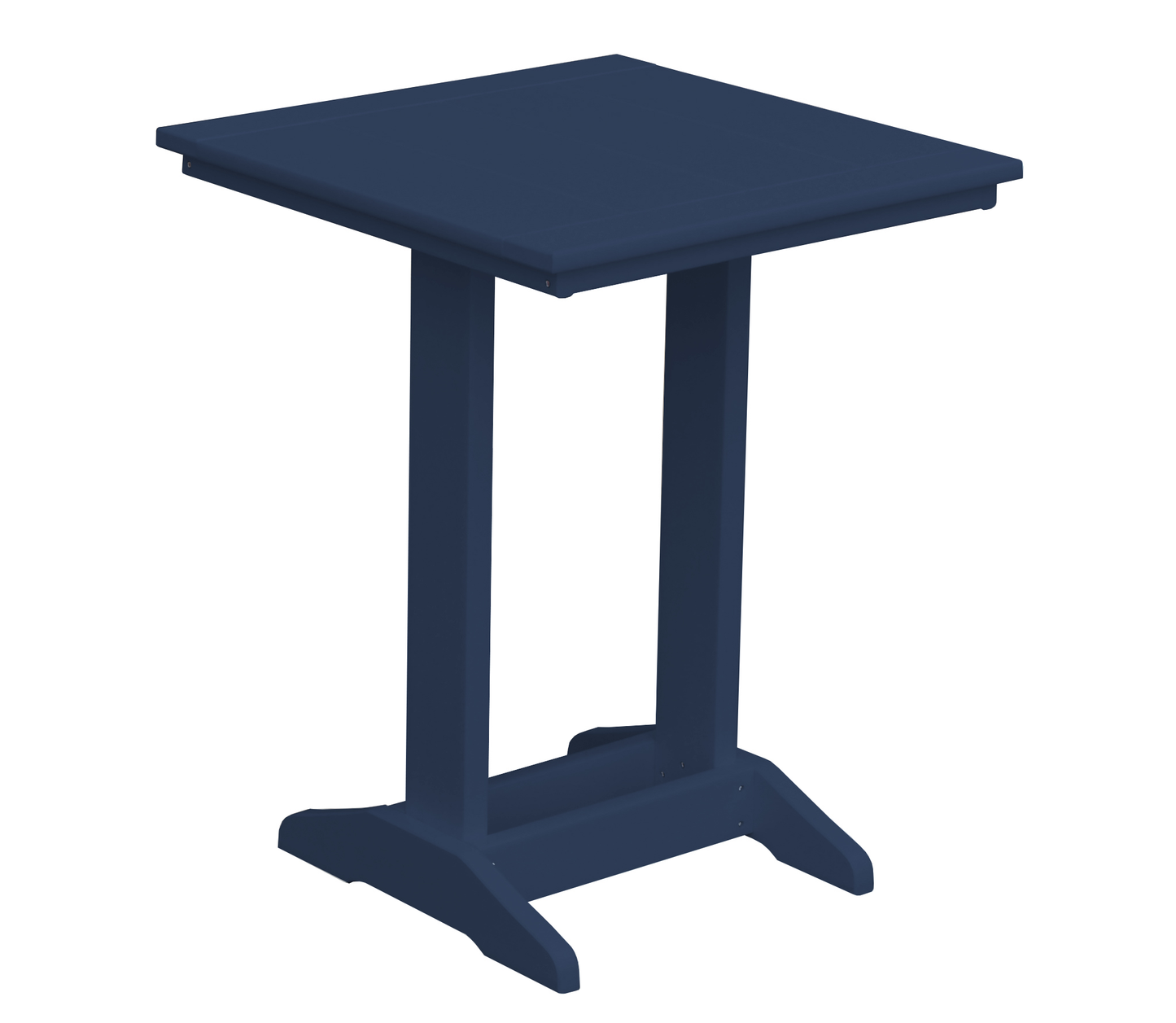 Bryton Park Poly Furniture Recycled Plastic 22" Square Balcony Side Table (PAIRS W/ COUNTER HEIGHT FURNITURE) - LEAD TIME TO SHIP 10 BUSINESS DAYS