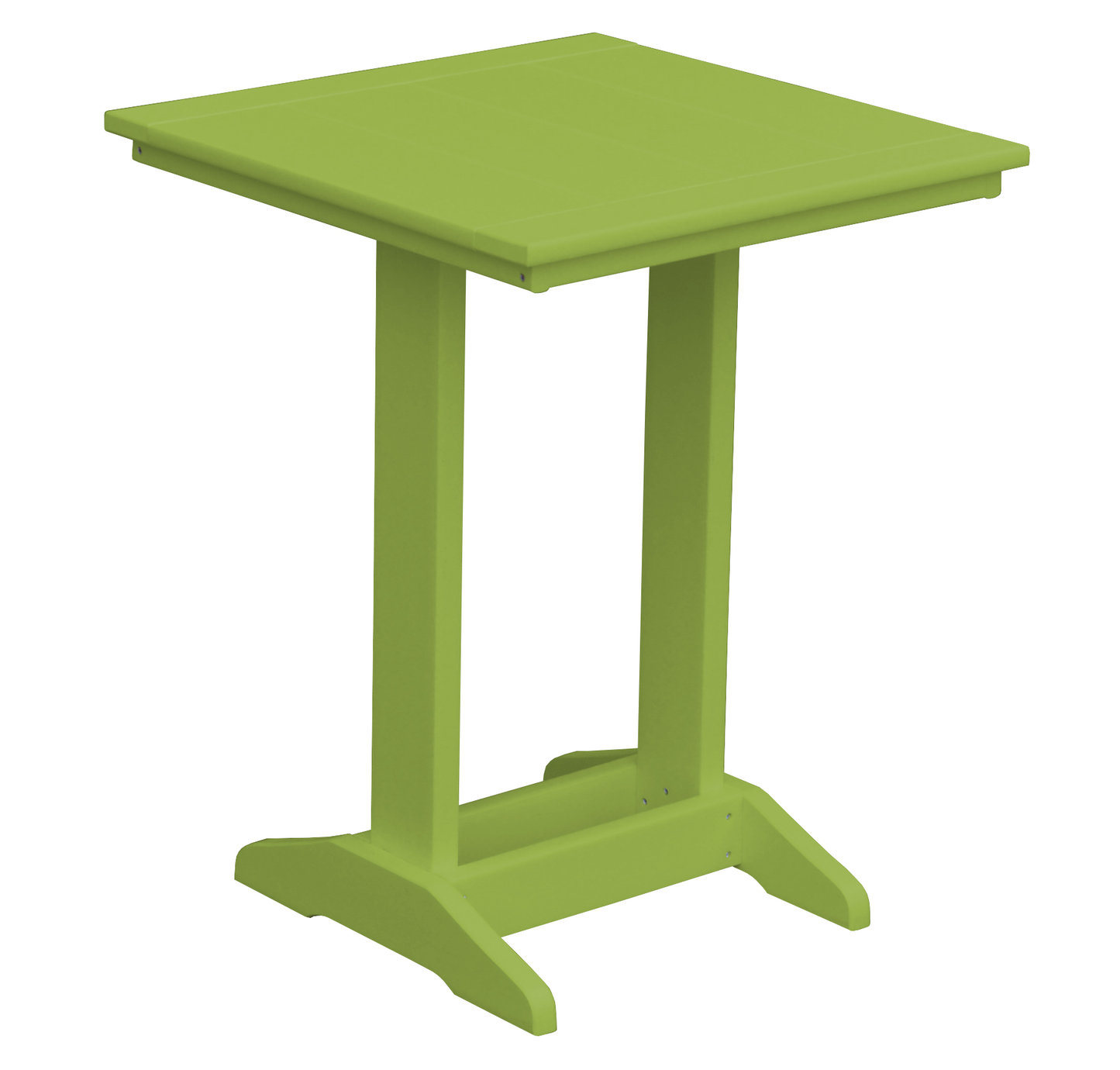 Bryton Park Poly Furniture Recycled Plastic 22" Square Balcony Side Table (PAIRS W/ COUNTER HEIGHT FURNITURE) - LEAD TIME TO SHIP 10 BUSINESS DAYS
