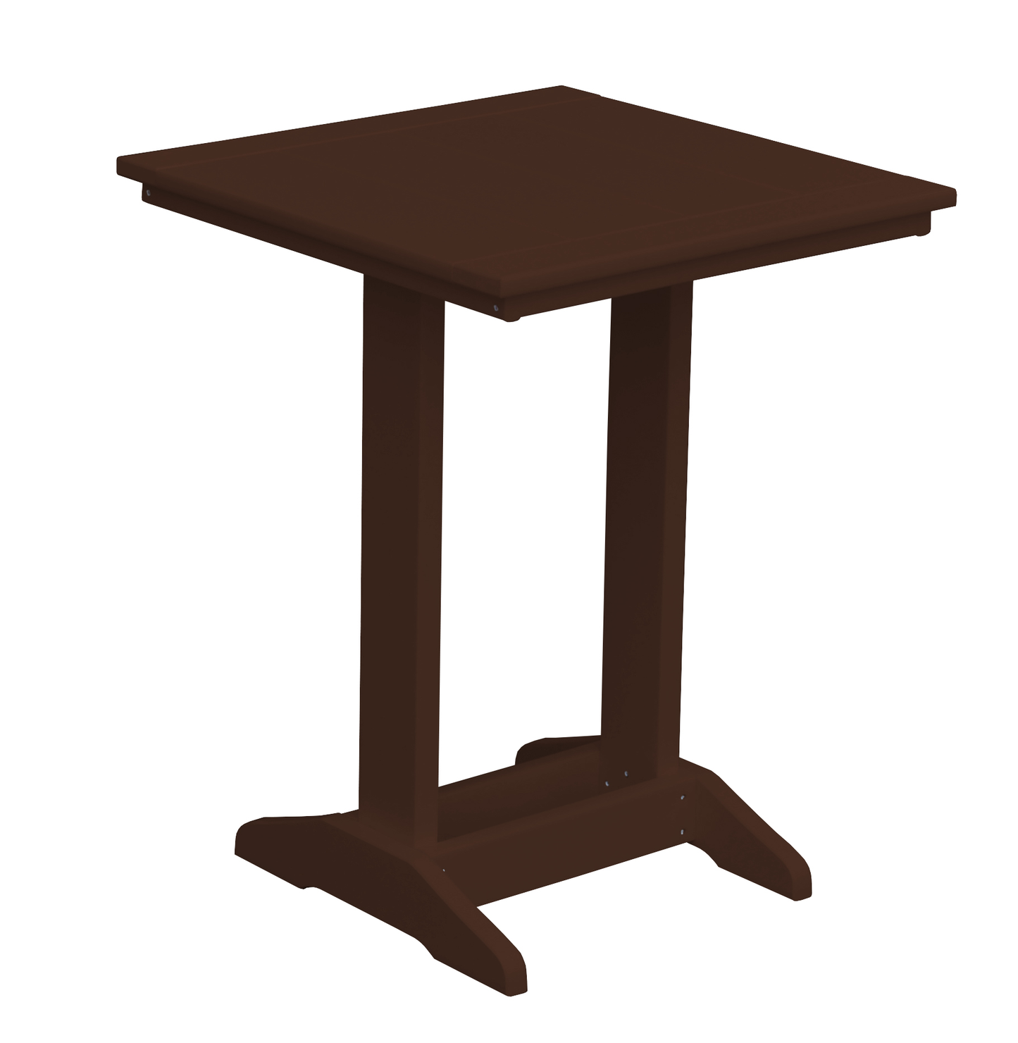 Bryton Park Poly Furniture Recycled Plastic 22" Square Balcony Side Table (PAIRS W/ COUNTER HEIGHT FURNITURE) - LEAD TIME TO SHIP 10 BUSINESS DAYS