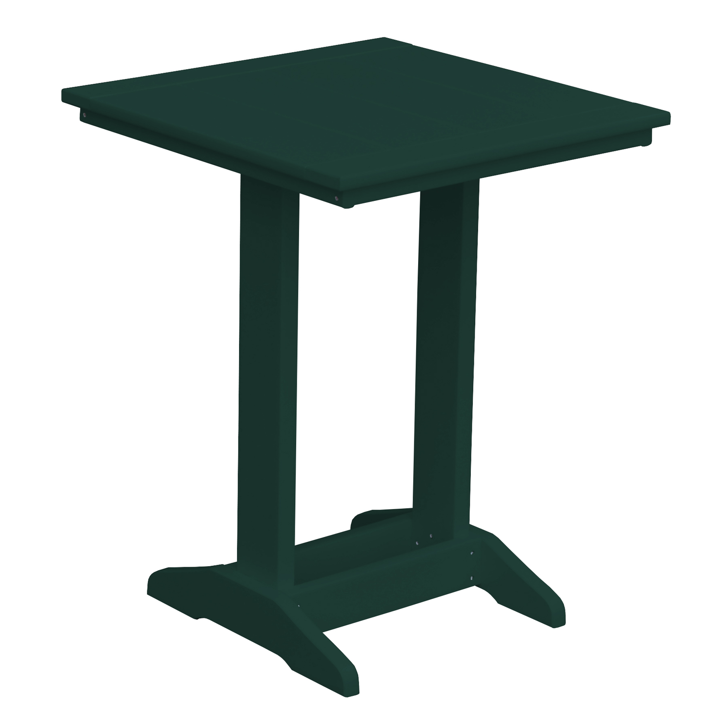 Bryton Park Poly Furniture Recycled Plastic 22" Square Balcony Side Table (PAIRS W/ COUNTER HEIGHT FURNITURE) - LEAD TIME TO SHIP 10 BUSINESS DAYS