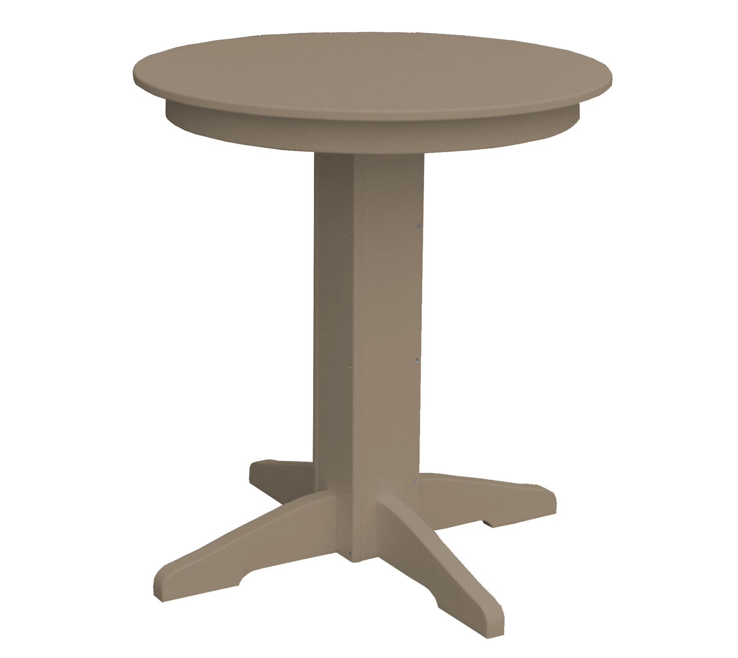 Bryton Park Poly Furniture Recycled Plastic 33" Round Balcony Table (COUNTER HEIGHT) - LEAD TIME TO SHIP 10 BUSINESS DAYS