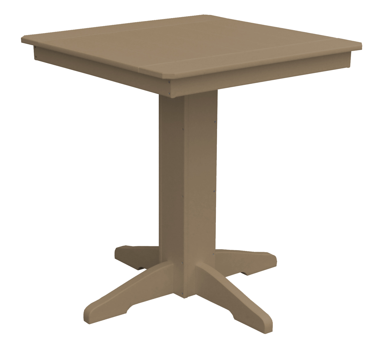Bryton Park Poly Furniture Recycled Plastic 33" Square Counter Table (COUNTER HEIGHT) - LEAD TIME TO SHIP 10 BUSINESS DAYS