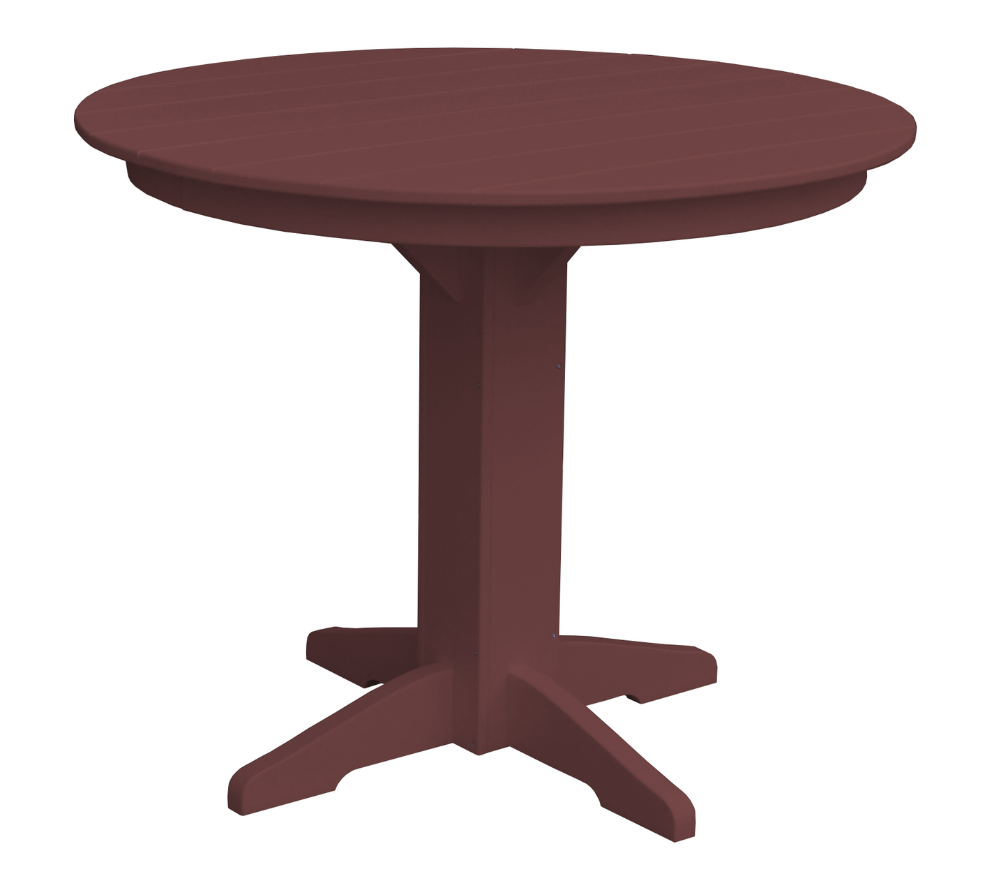 Bryton Park Poly Furniture Recycled Plastic 44" Round Counter Table (Counter Height) - LEAD TIME TO SHIP 10 BUSINESS DAYS