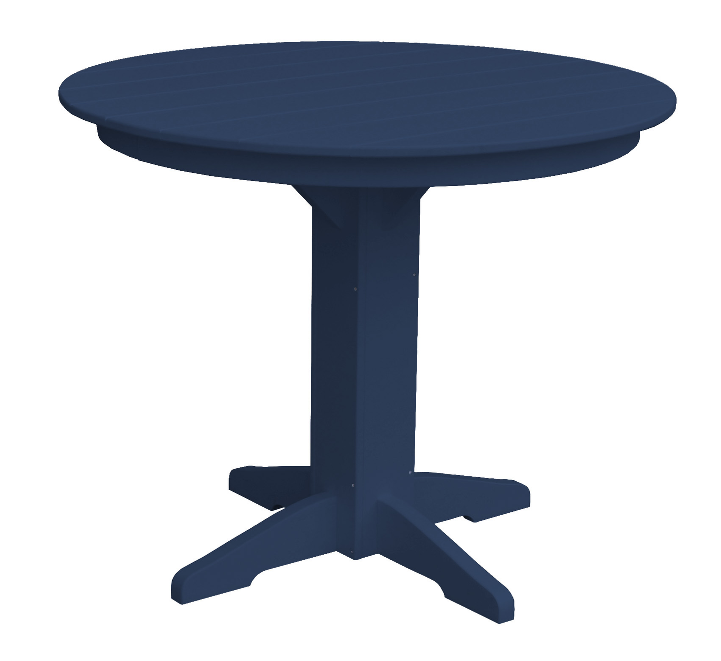 Bryton Park Poly Furniture Recycled Plastic 44" Round Counter Table (Counter Height) - LEAD TIME TO SHIP 10 BUSINESS DAYS