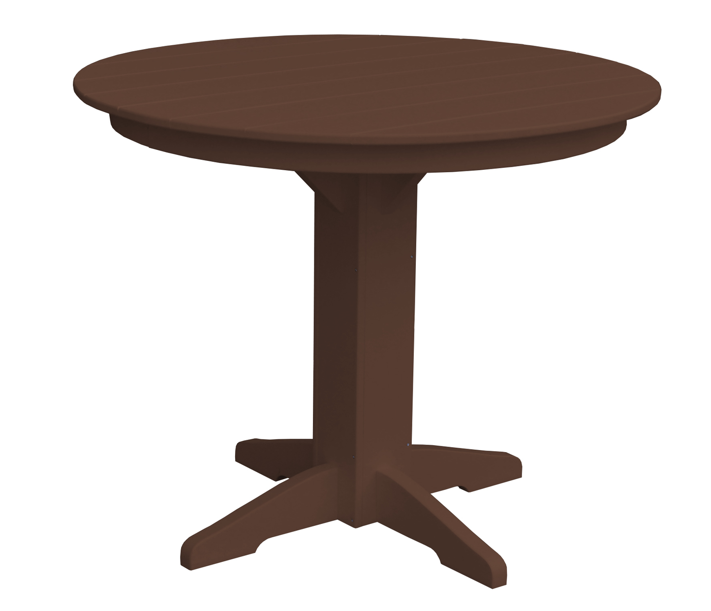 Bryton Park Poly Furniture Recycled Plastic 44" Round Counter Table (Counter Height) - LEAD TIME TO SHIP 10 BUSINESS DAYS