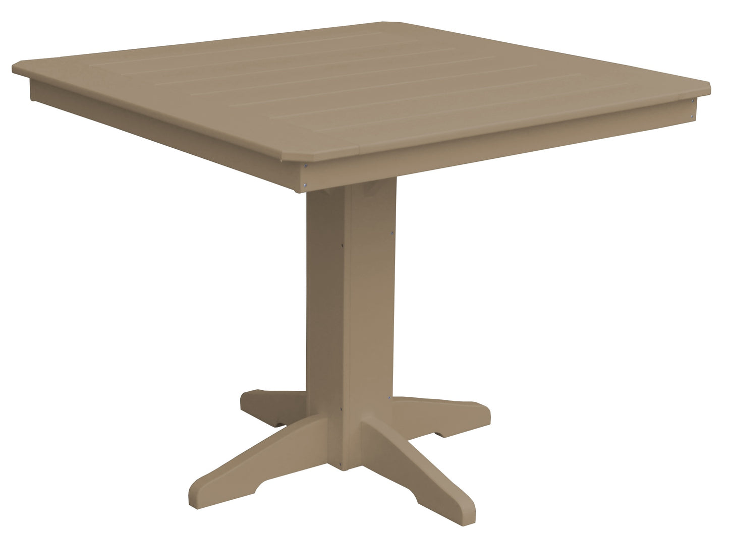 Bryton Park Poly Furniture Recycled Plastic 44" Square Table (Counter Height) - LEAD TIME TO SHIP 10 BUSINESS DAYS