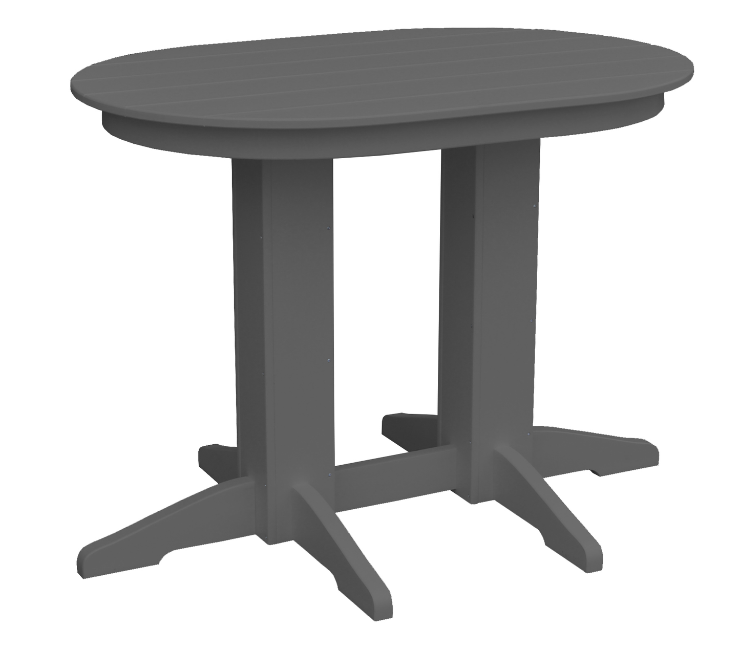 Bryton Park Poly Furniture Recycled Plastic 4'Oval Counter Table (Counter Height) - LEAD TIME TO SHIP 3 WEEKS OR LESS