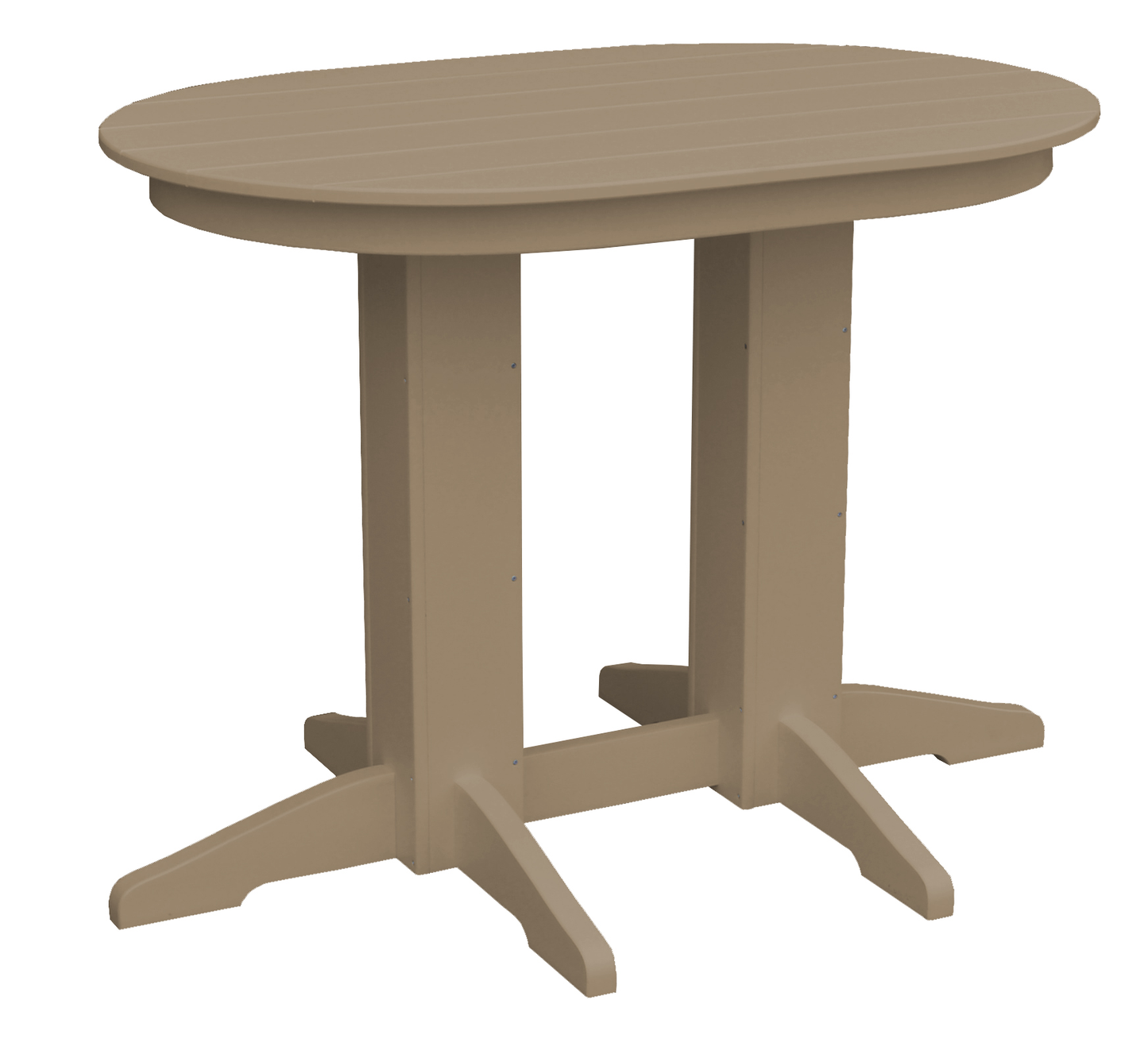 Bryton Park Poly Furniture Recycled Plastic 4'Oval Counter Table (Counter Height) - LEAD TIME TO SHIP 3 WEEKS OR LESS