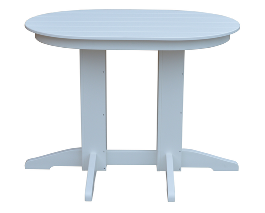 Bryton Park Poly Furniture Recycled Plastic 4'Oval Counter Table (Counter Height) - LEAD TIME TO SHIP 10 BUSINESS DAYS