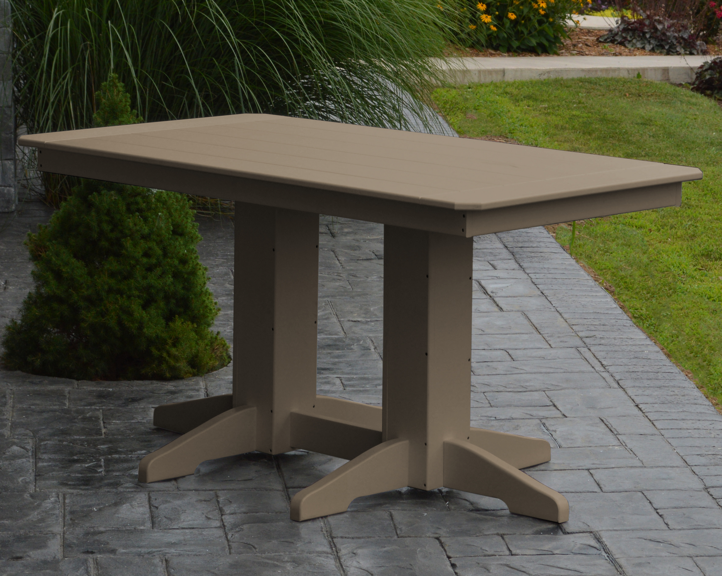 Bryton Park Poly Furniture Recycled Plastic 5' Dining Table (DINING HEIGHT) - LEAD TIME TO SHIP 10 BUSINESS DAYS