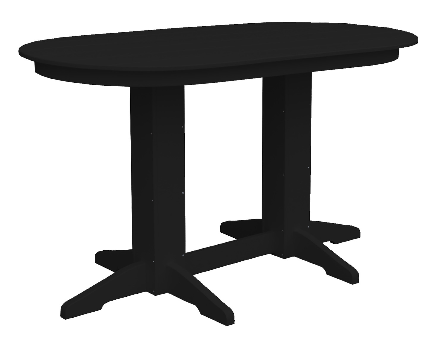 Bryton Park Poly Furniture Recycled Plastic 5' Oval Counter Table (Counter Height) - LEAD TIME TO SHIP 3 WEEKS OR LESS