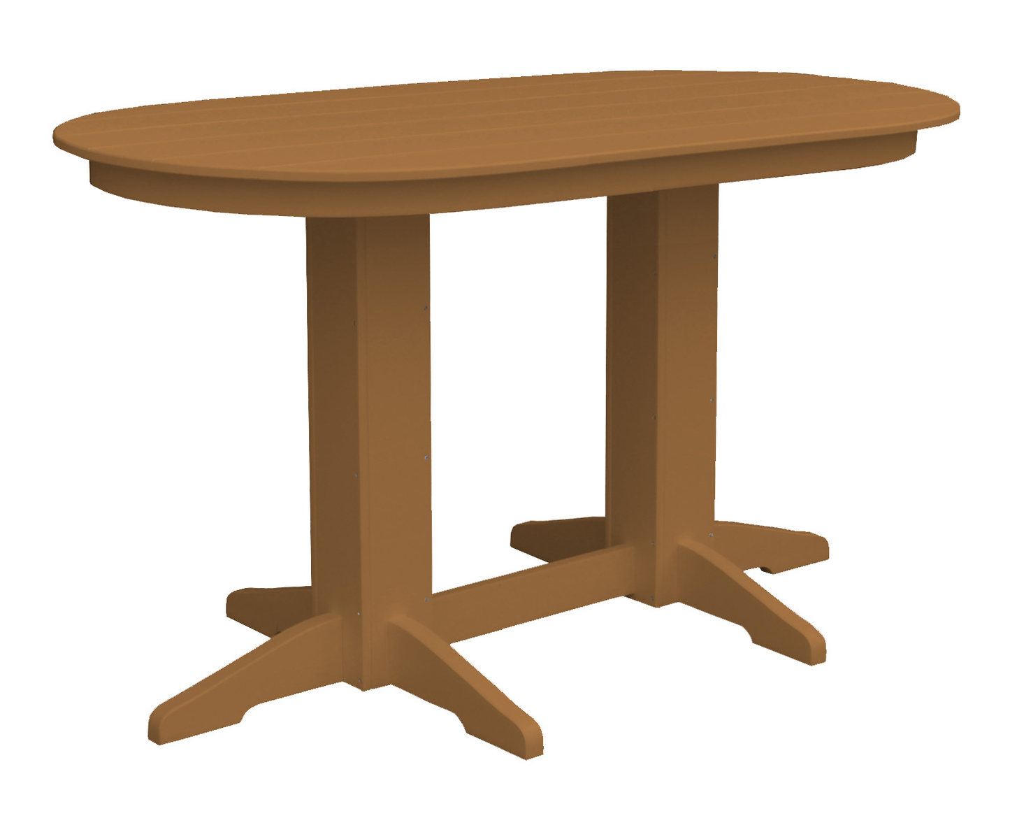Bryton Park Poly Furniture Recycled Plastic 5' Oval Counter Table (Counter Height) - LEAD TIME TO SHIP 3 WEEKS OR LESS