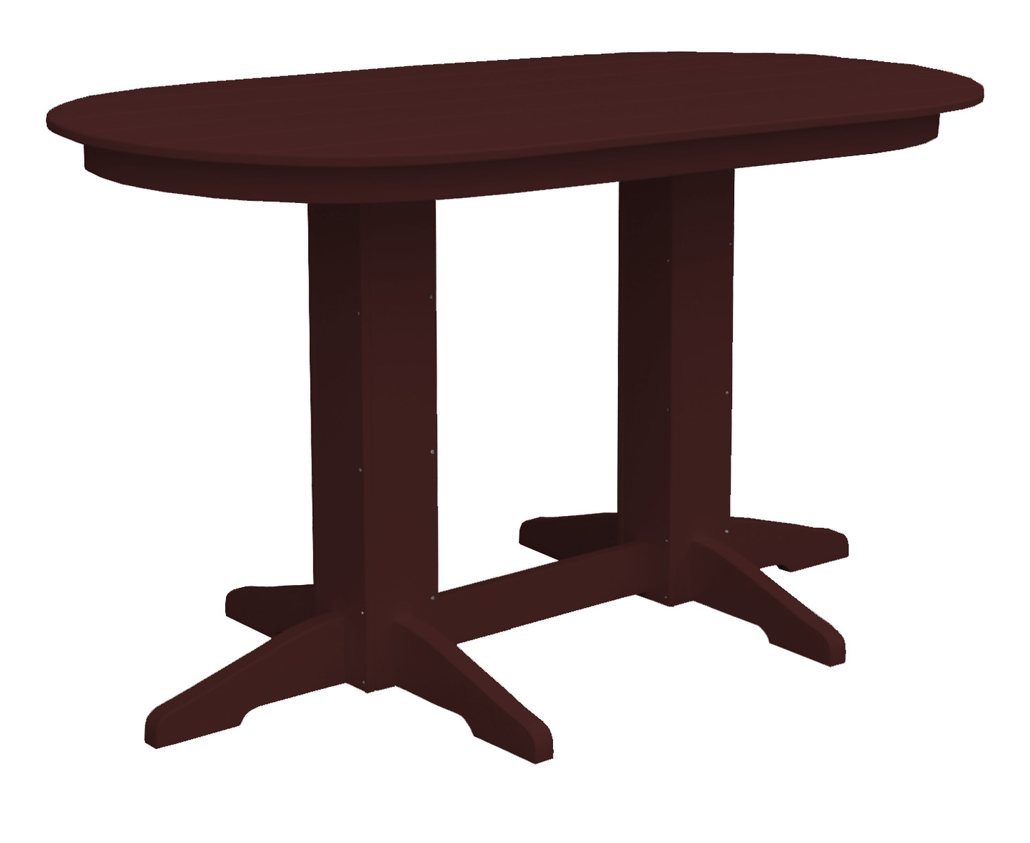 Bryton Park Poly Furniture Recycled Plastic 5' Oval Counter Table (Counter Height) - LEAD TIME TO SHIP 3 WEEKS OR LESS