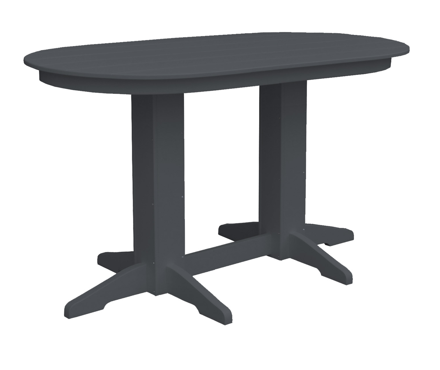 Bryton Park Poly Furniture Recycled Plastic 5' Oval Counter Table (Counter Height) - LEAD TIME TO SHIP 3 WEEKS OR LESS