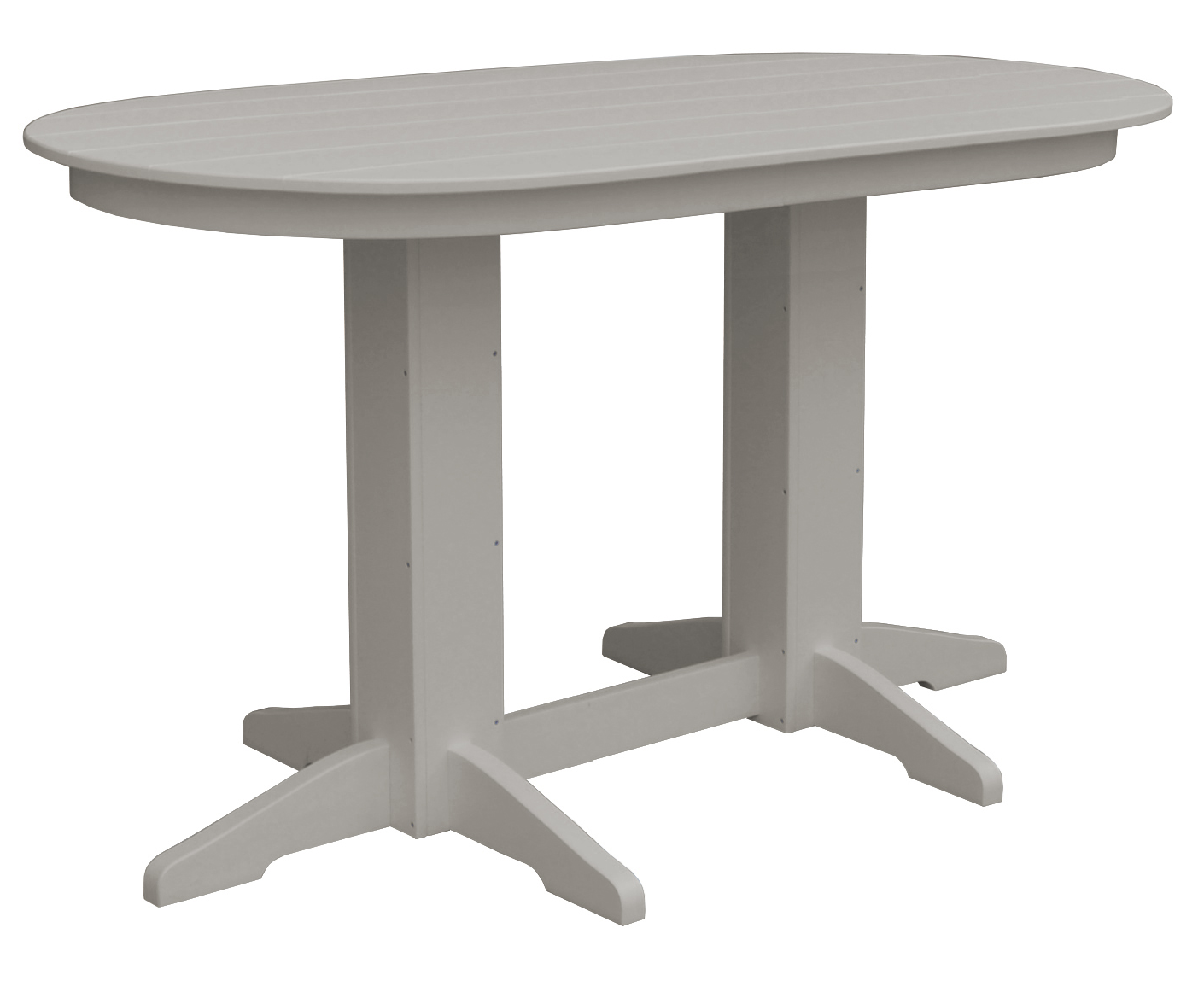 Bryton Park Poly Furniture Recycled Plastic 5' Oval Counter Table (Counter Height) - LEAD TIME TO SHIP 3 WEEKS OR LESS