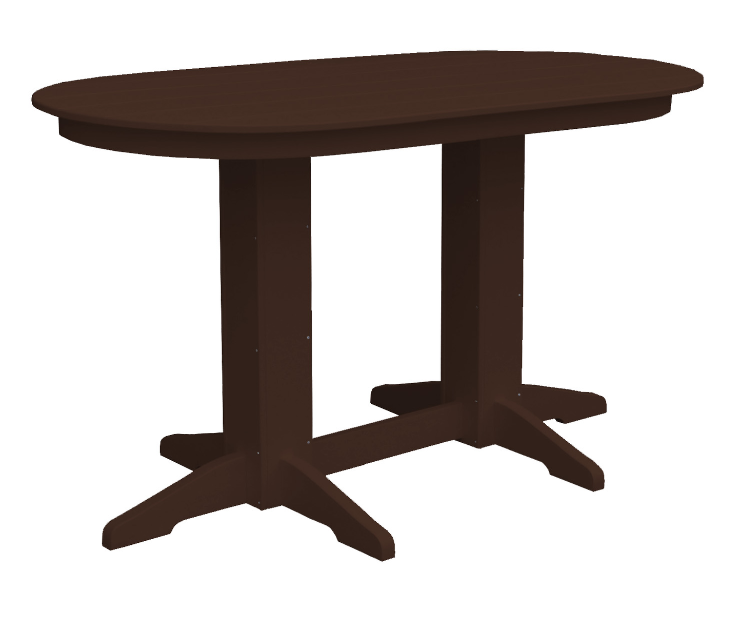 Bryton Park Poly Furniture Recycled Plastic 5' Oval Counter Table (Counter Height) - LEAD TIME TO SHIP 3 WEEKS OR LESS
