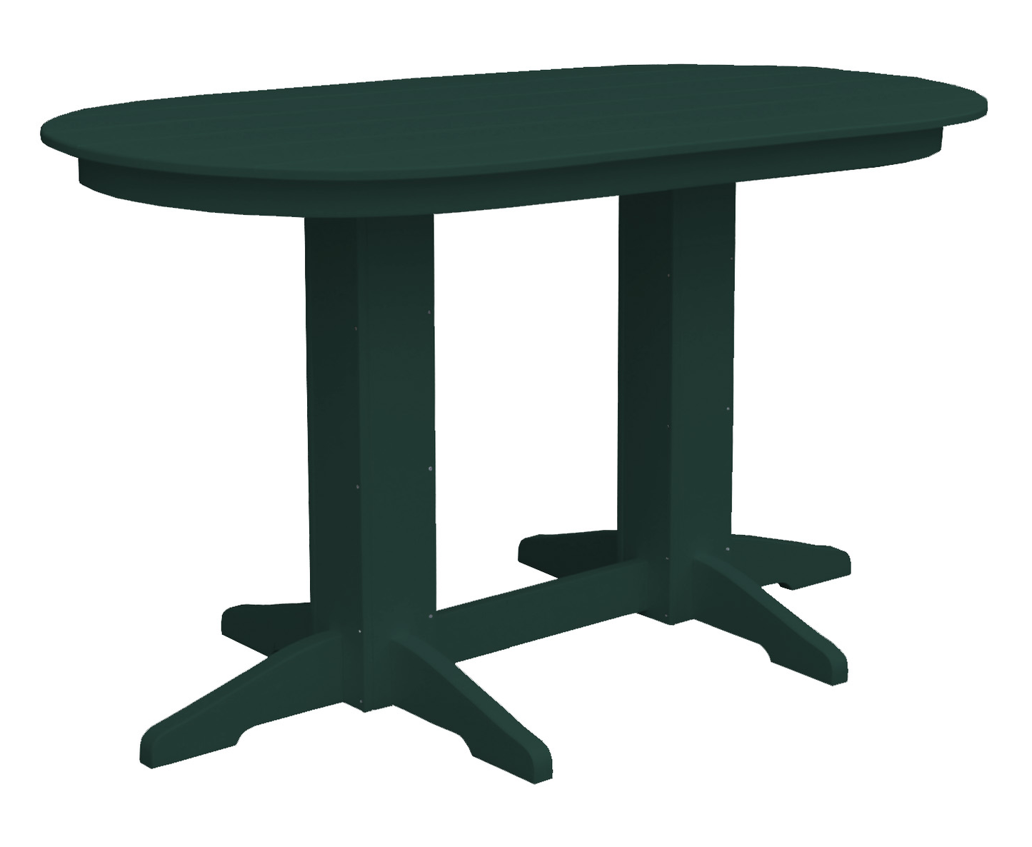 Bryton Park Poly Furniture Recycled Plastic 5' Oval Counter Table (Counter Height) - LEAD TIME TO SHIP 3 WEEKS OR LESS