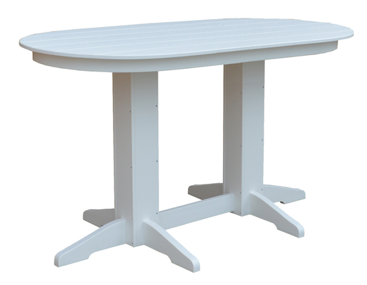 Bryton Park Poly Furniture Recycled Plastic 5' Oval Counter Table (Counter Height) - LEAD TIME TO SHIP 10 BUSINESS DAYS