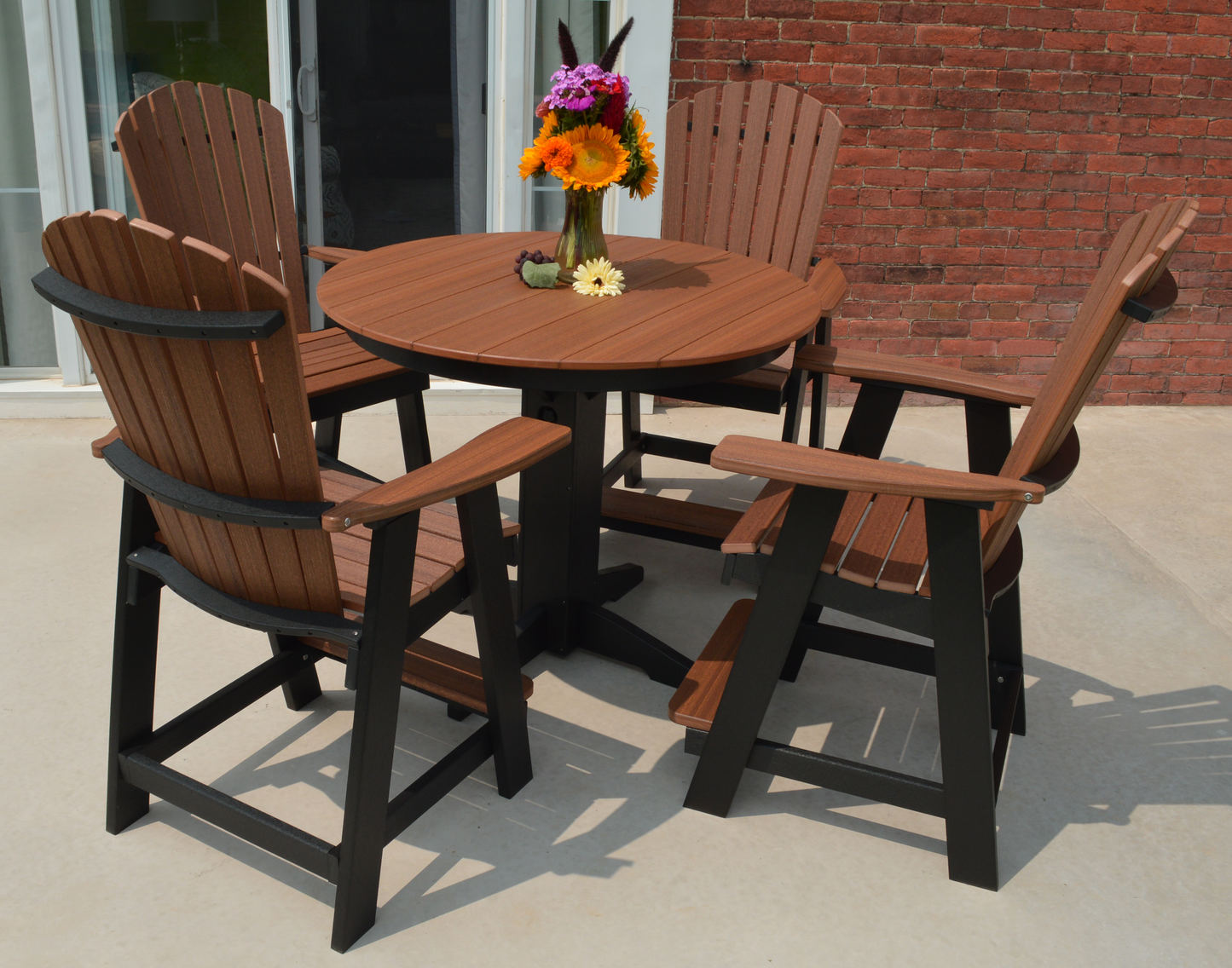 Bryton Park Poly Furniture Recycled Plastic 5 Piece Balcony Table Set  (Counter Height) - LEAD TIME TO SHIP 10 BUSINESS DAYS