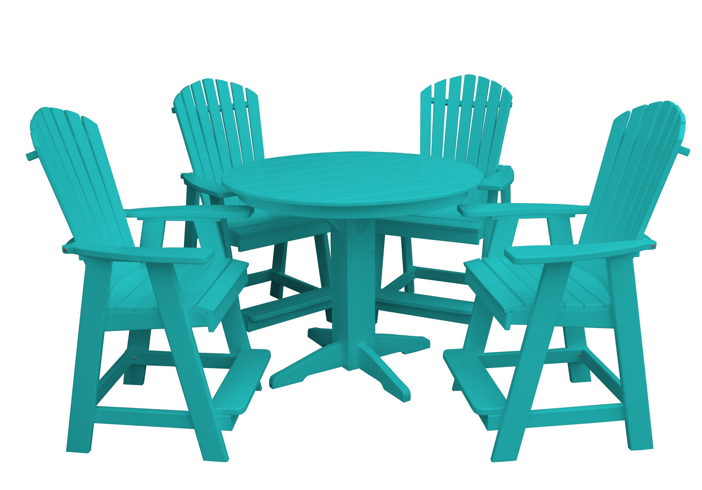 Bryton Park Poly Furniture Recycled Plastic 5 Piece Balcony Table Set  (Counter Height) - LEAD TIME TO SHIP 10 BUSINESS DAYS