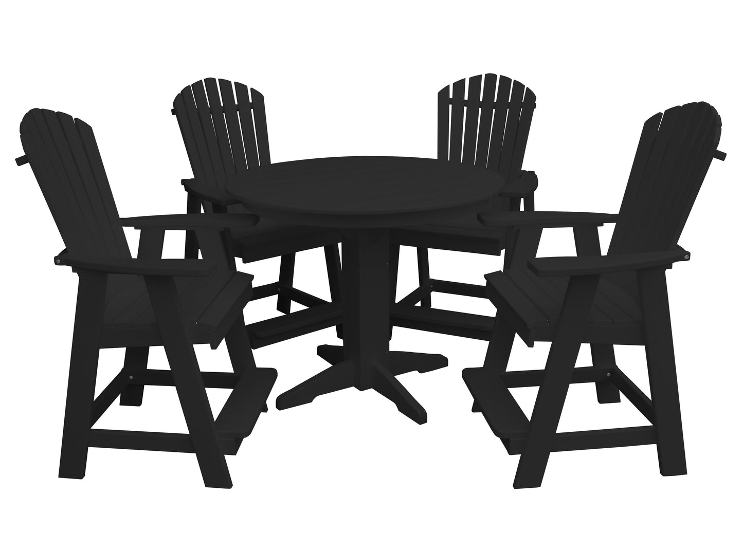 Bryton Park Poly Furniture Recycled Plastic 5 Piece Balcony Table Set  (Counter Height) - LEAD TIME TO SHIP 10 BUSINESS DAYS