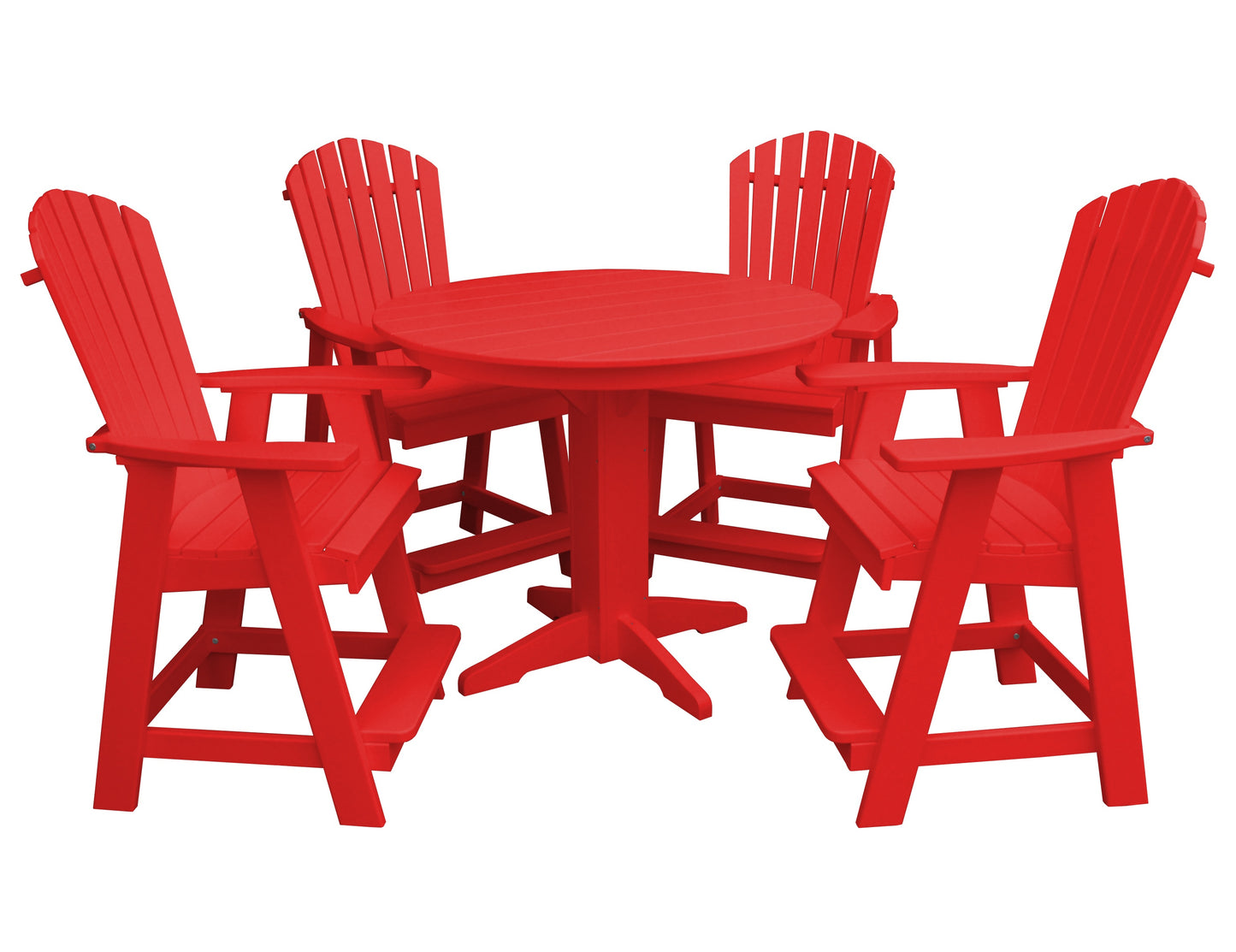 Bryton Park Poly Furniture Recycled Plastic 5 Piece Balcony Table Set  (Counter Height) - LEAD TIME TO SHIP 10 BUSINESS DAYS