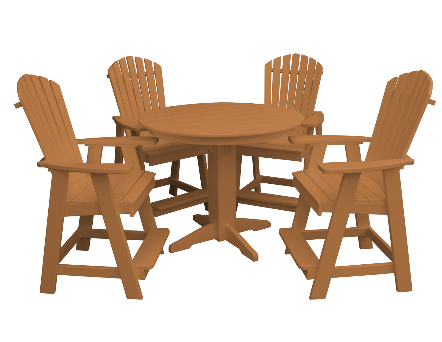 Bryton Park Poly Furniture Recycled Plastic 5 Piece Balcony Table Set  (Counter Height) - LEAD TIME TO SHIP 10 BUSINESS DAYS