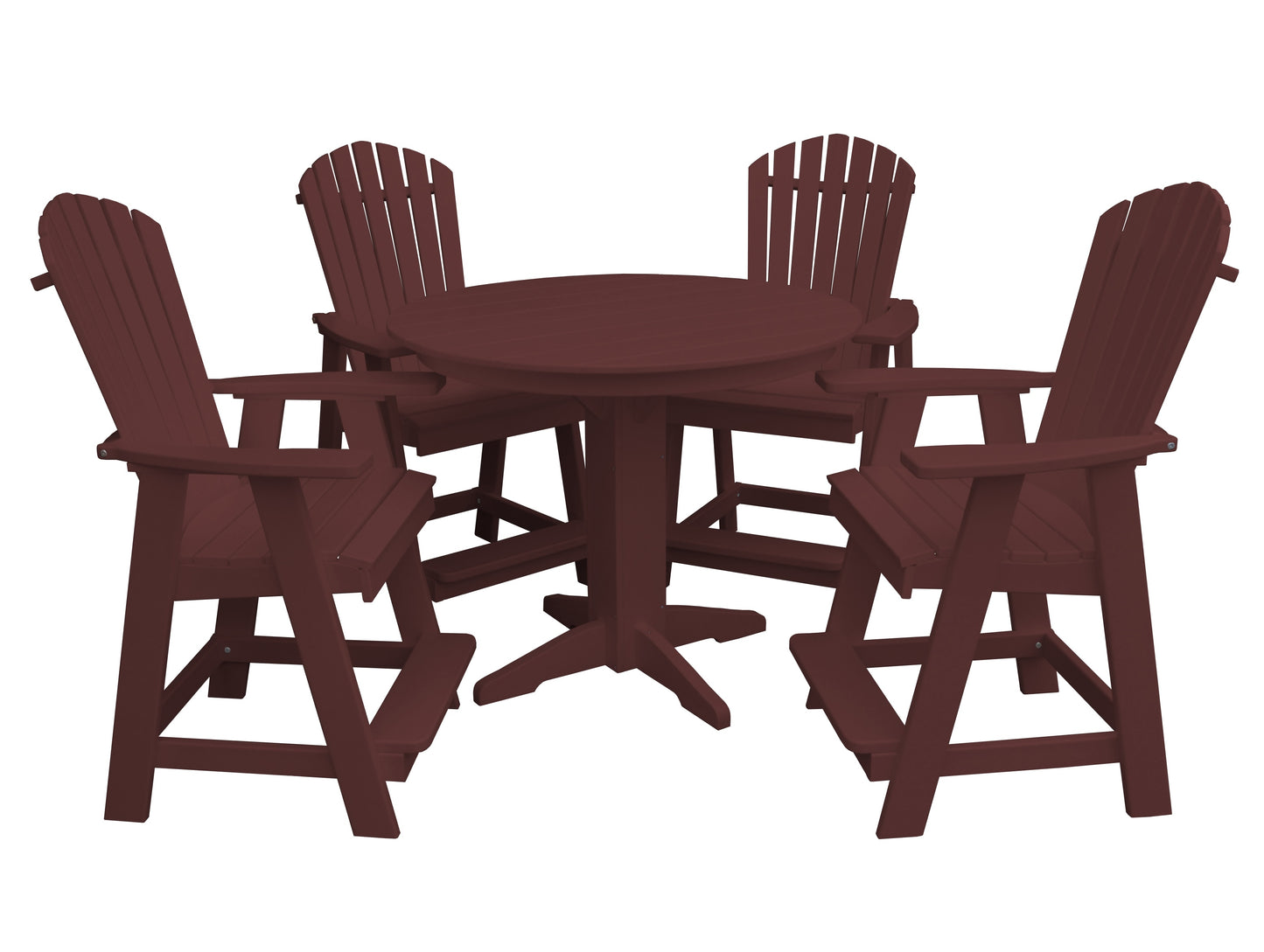 Bryton Park Poly Furniture Recycled Plastic 5 Piece Balcony Table Set  (Counter Height) - LEAD TIME TO SHIP 10 BUSINESS DAYS