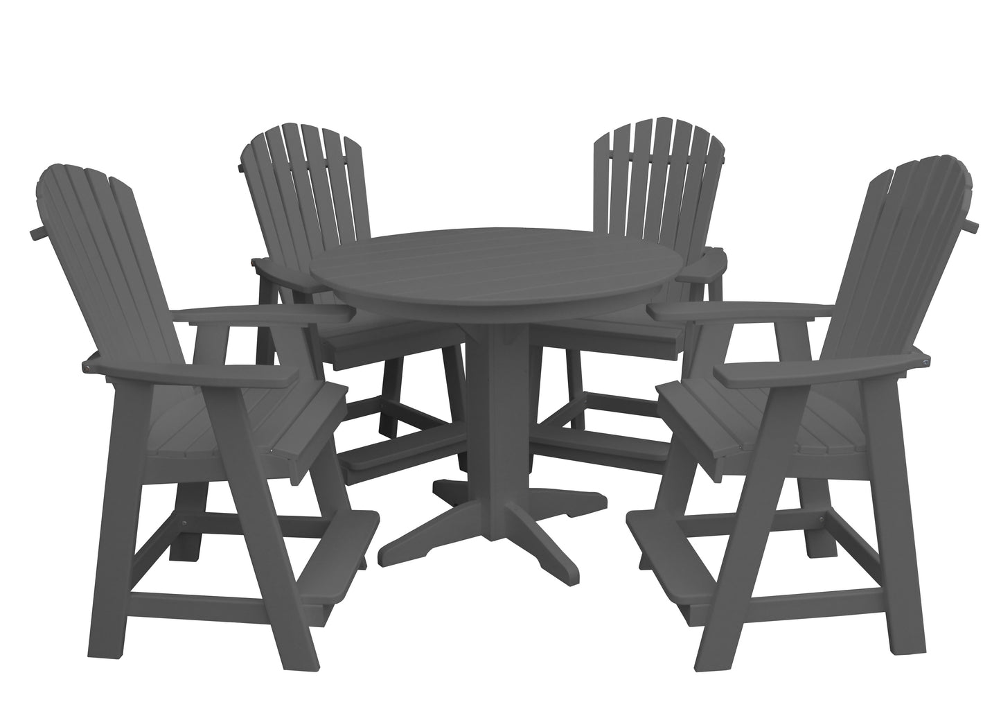 Bryton Park Poly Furniture Recycled Plastic 5 Piece Balcony Table Set  (Counter Height) - LEAD TIME TO SHIP 10 BUSINESS DAYS