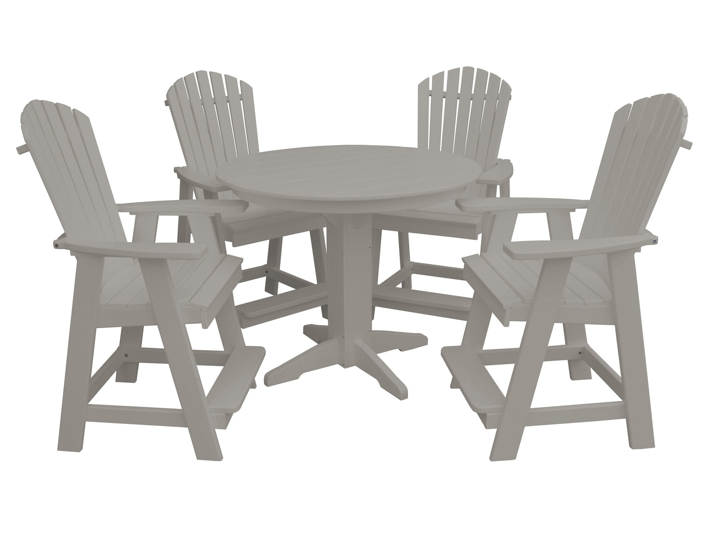 Bryton Park Poly Furniture Recycled Plastic 5 Piece Balcony Table Set  (Counter Height) - LEAD TIME TO SHIP 10 BUSINESS DAYS
