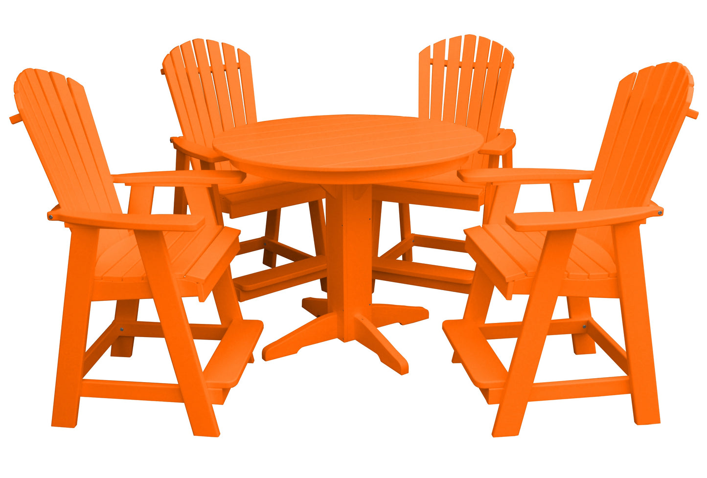 Bryton Park Poly Furniture Recycled Plastic 5 Piece Balcony Table Set  (Counter Height) - LEAD TIME TO SHIP 10 BUSINESS DAYS