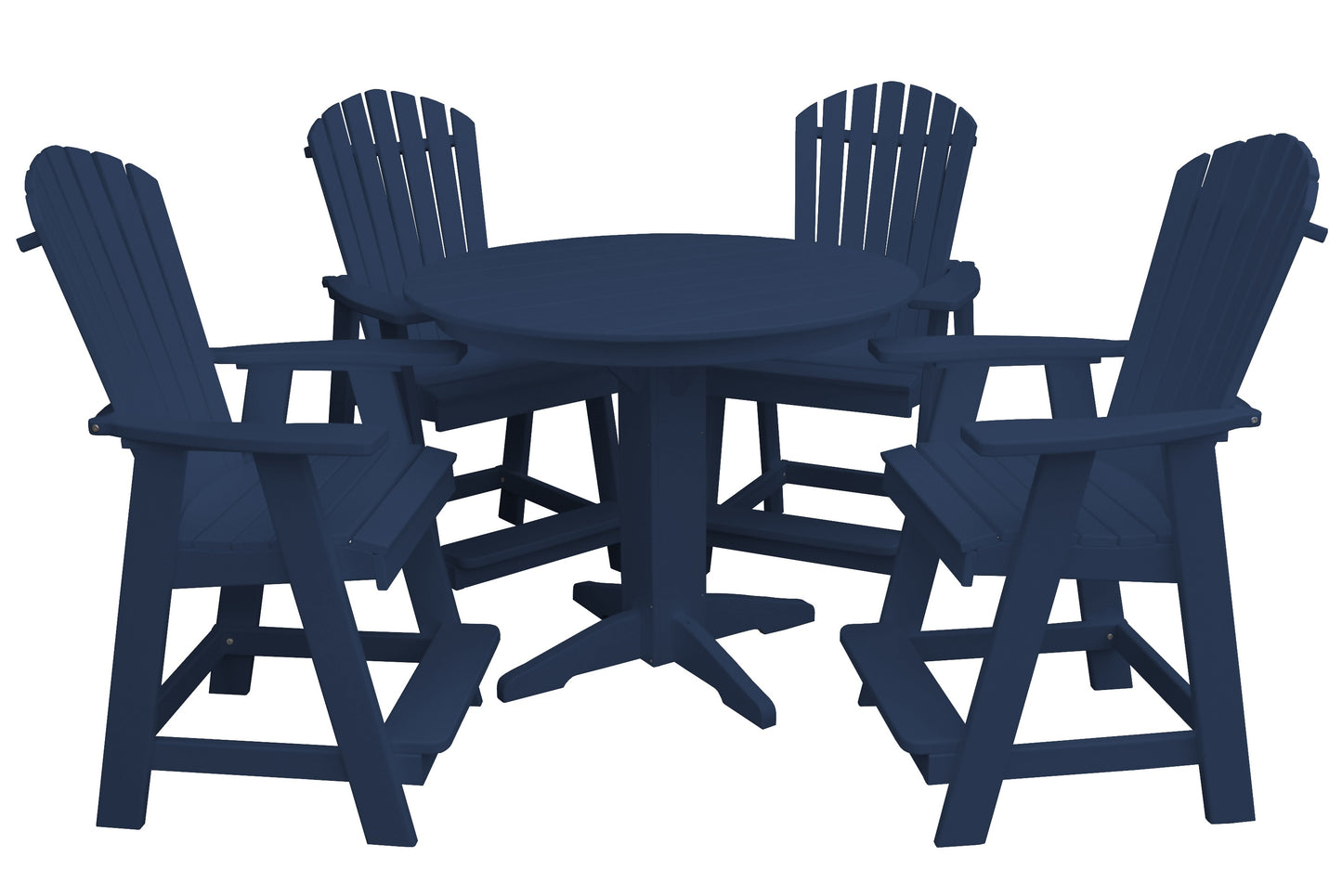 Bryton Park Poly Furniture Recycled Plastic 5 Piece Balcony Table Set  (Counter Height) - LEAD TIME TO SHIP 10 BUSINESS DAYS