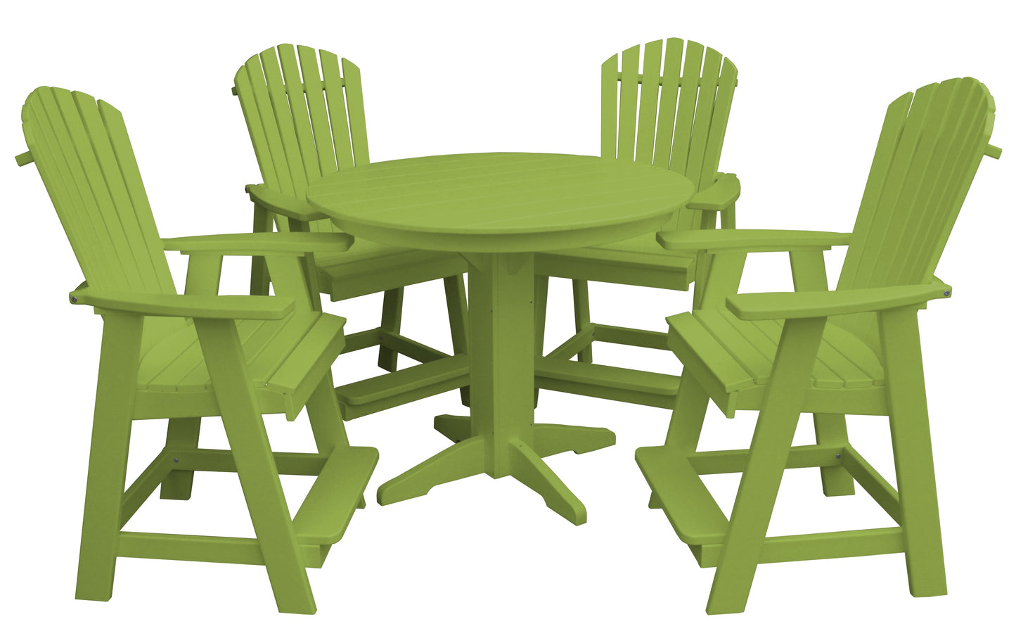 Bryton Park Poly Furniture Recycled Plastic 5 Piece Balcony Table Set  (Counter Height) - LEAD TIME TO SHIP 10 BUSINESS DAYS