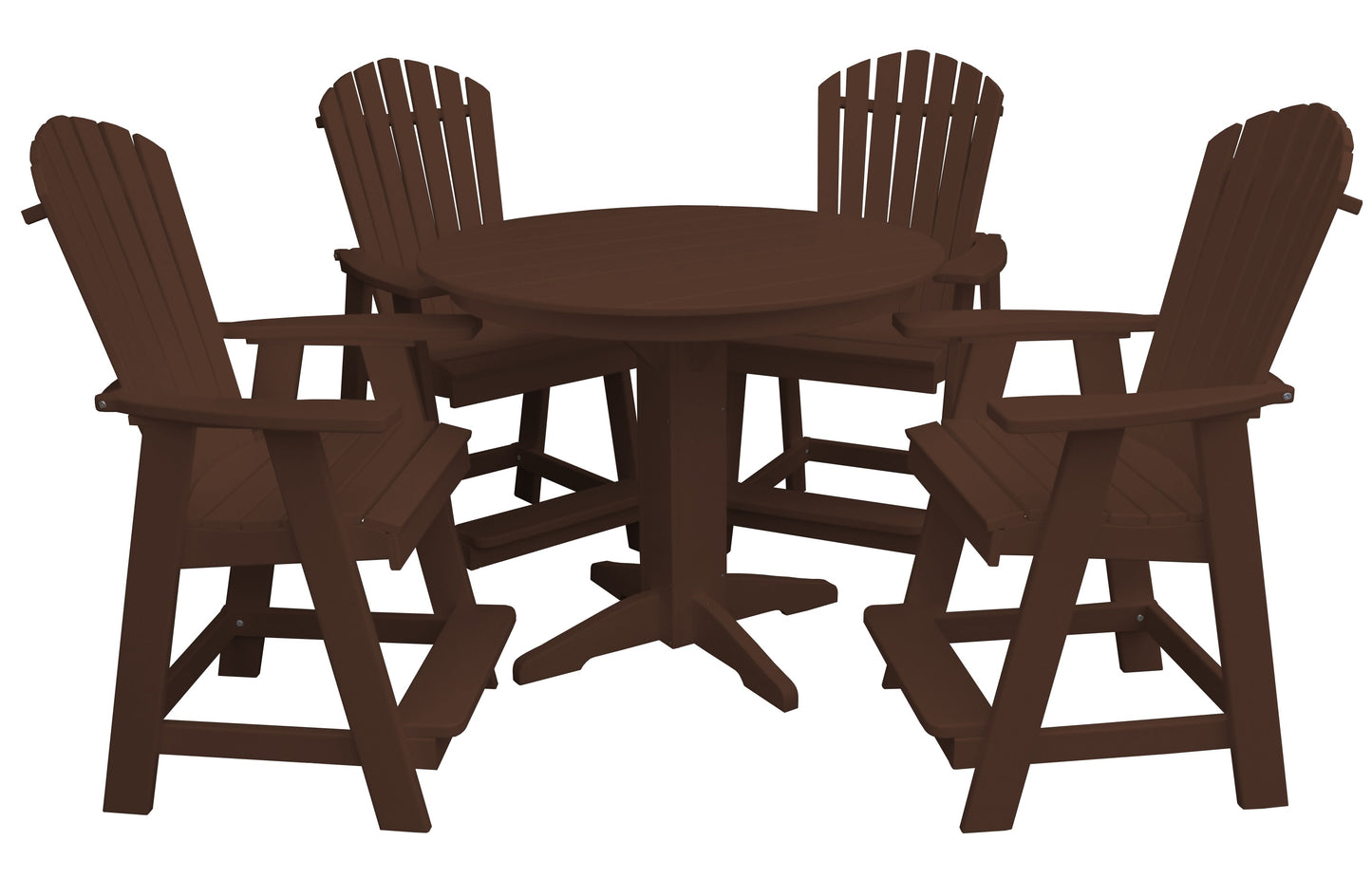 Bryton Park Poly Furniture Recycled Plastic 5 Piece Balcony Table Set  (Counter Height) - LEAD TIME TO SHIP 10 BUSINESS DAYS