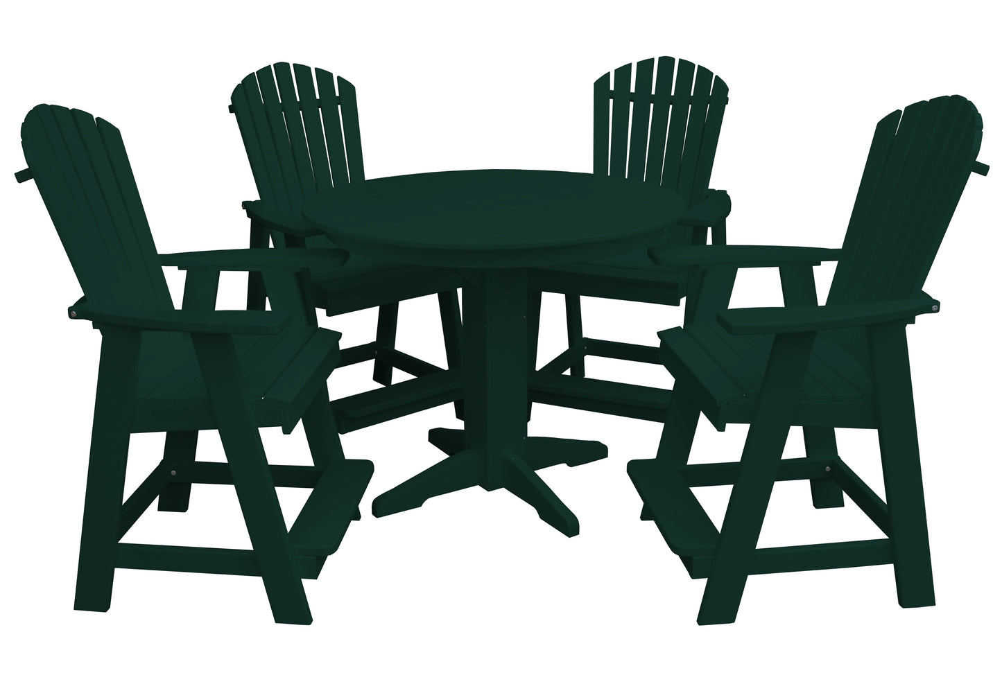 Bryton Park Poly Furniture Recycled Plastic 5 Piece Balcony Table Set  (Counter Height) - LEAD TIME TO SHIP 10 BUSINESS DAYS