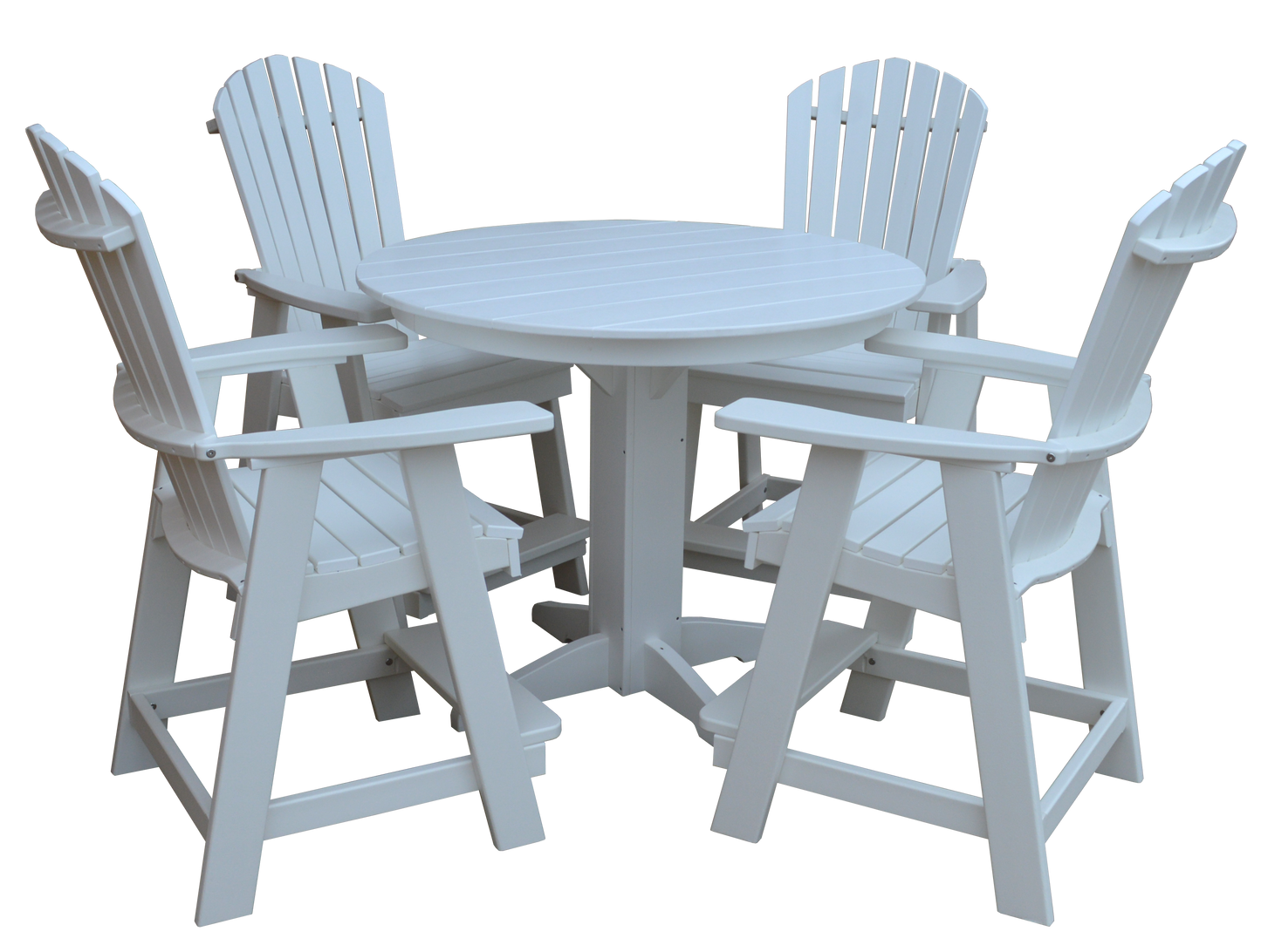 Bryton Park Poly Furniture Recycled Plastic 5 Piece Balcony Table Set  (Counter Height) - LEAD TIME TO SHIP 10 BUSINESS DAYS