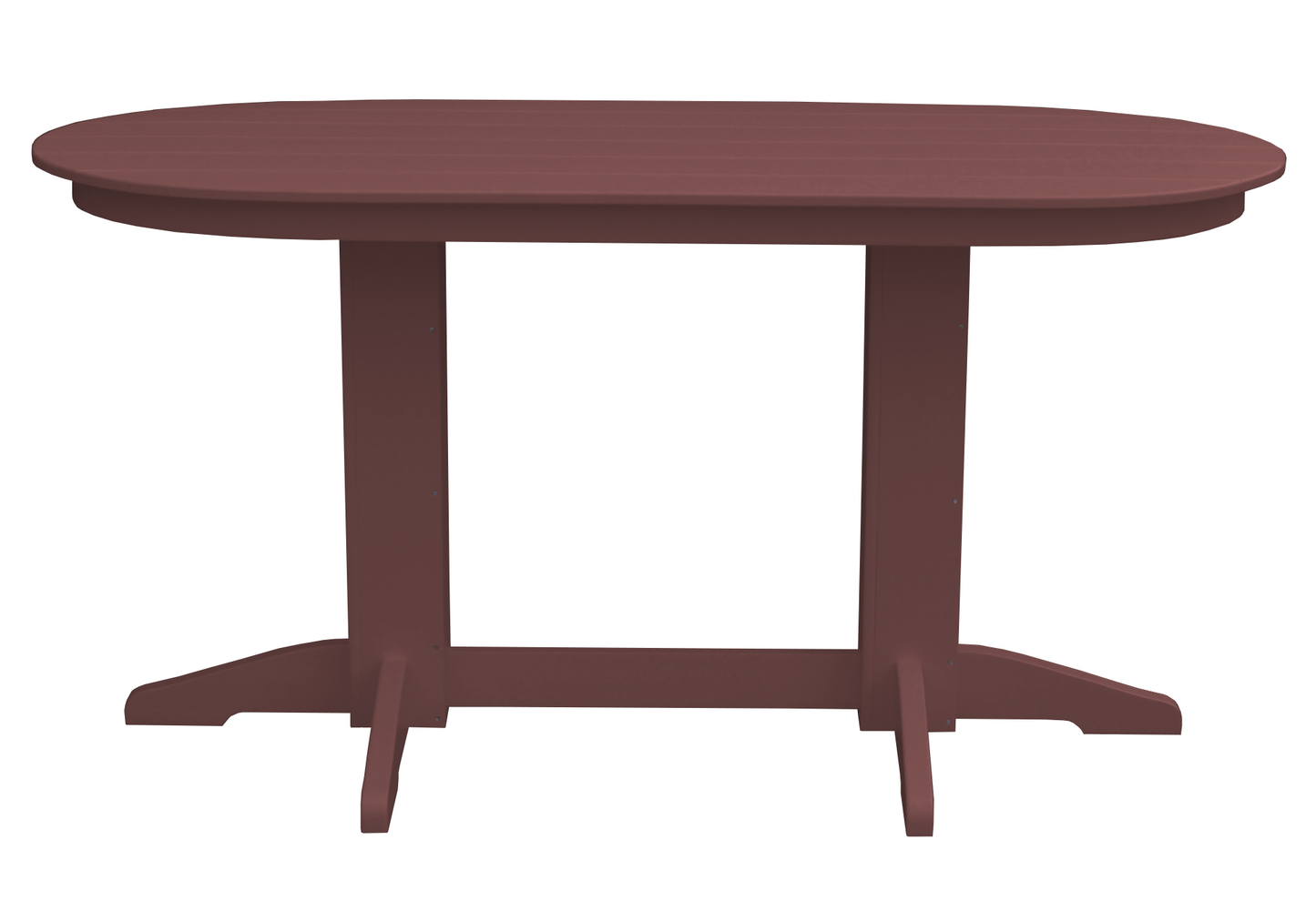 Bryton Park Poly Furniture Recycled Plastic 6' Oval Counter Table (Counter Height) - LEAD TIME TO SHIP 3 WEEKS OR LESS