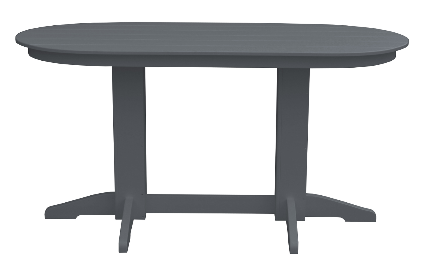 Bryton Park Poly Furniture Recycled Plastic 6' Oval Counter Table (Counter Height) - LEAD TIME TO SHIP 3 WEEKS OR LESS