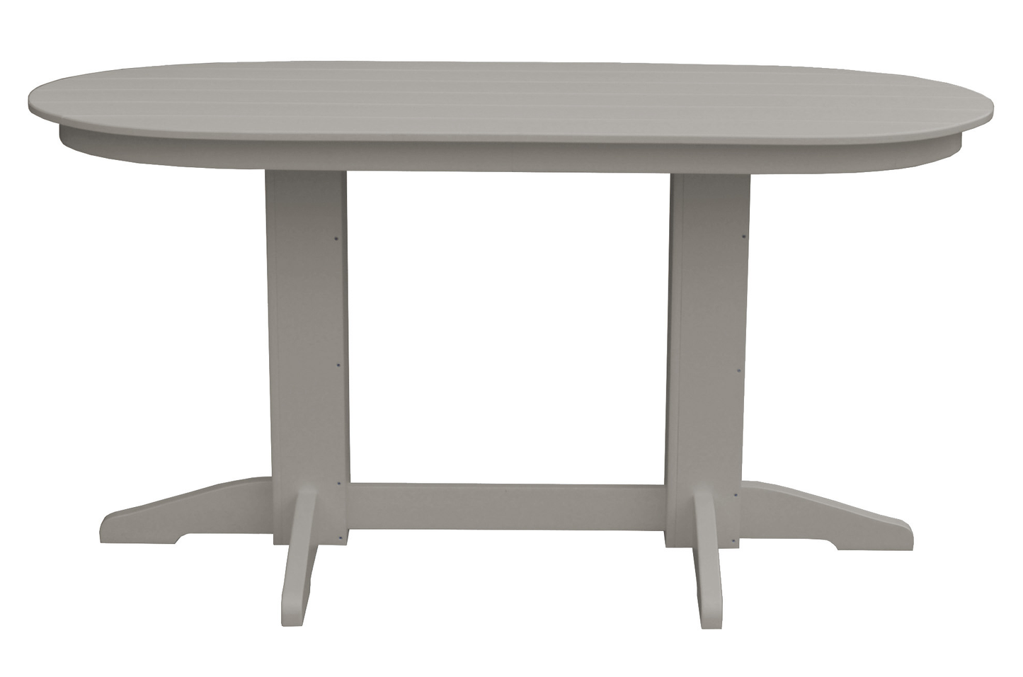 Bryton Park Poly Furniture Recycled Plastic 6' Oval Counter Table (Counter Height) - LEAD TIME TO SHIP 3 WEEKS OR LESS