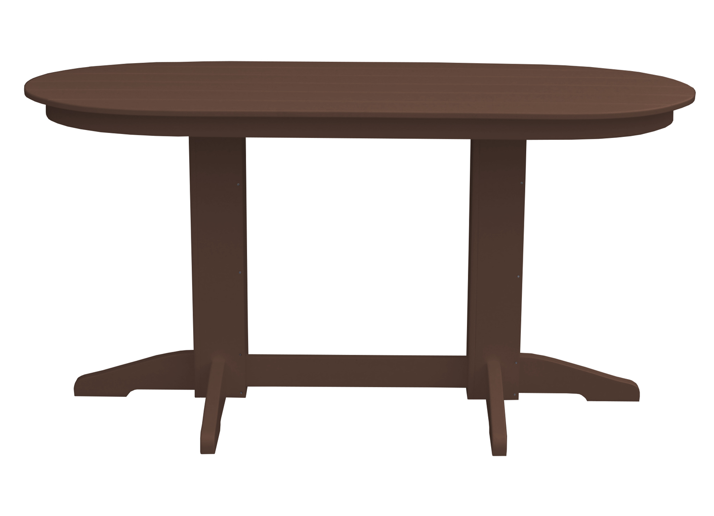 Bryton Park Poly Furniture Recycled Plastic 6' Oval Counter Table (Counter Height) - LEAD TIME TO SHIP 3 WEEKS OR LESS