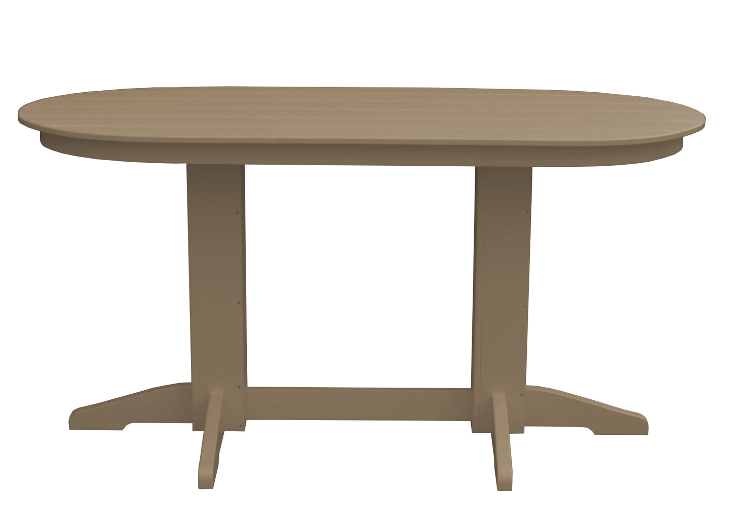 Bryton Park Poly Furniture Recycled Plastic 6' Oval Counter Table (Counter Height) - LEAD TIME TO SHIP 3 WEEKS OR LESS
