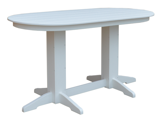 Bryton Park Poly Furniture Recycled Plastic 6' Oval Counter Table (Counter Height) - LEAD TIME TO SHIP 10 BUSINESS DAYS
