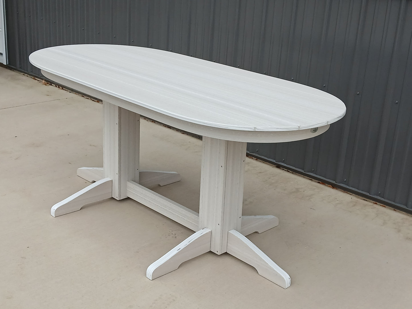 Bryton Park Poly Furniture Recycled Plastic 6' Oval Dining Table - LEAD TIME TO SHIP 10 BUSINESS DAYS