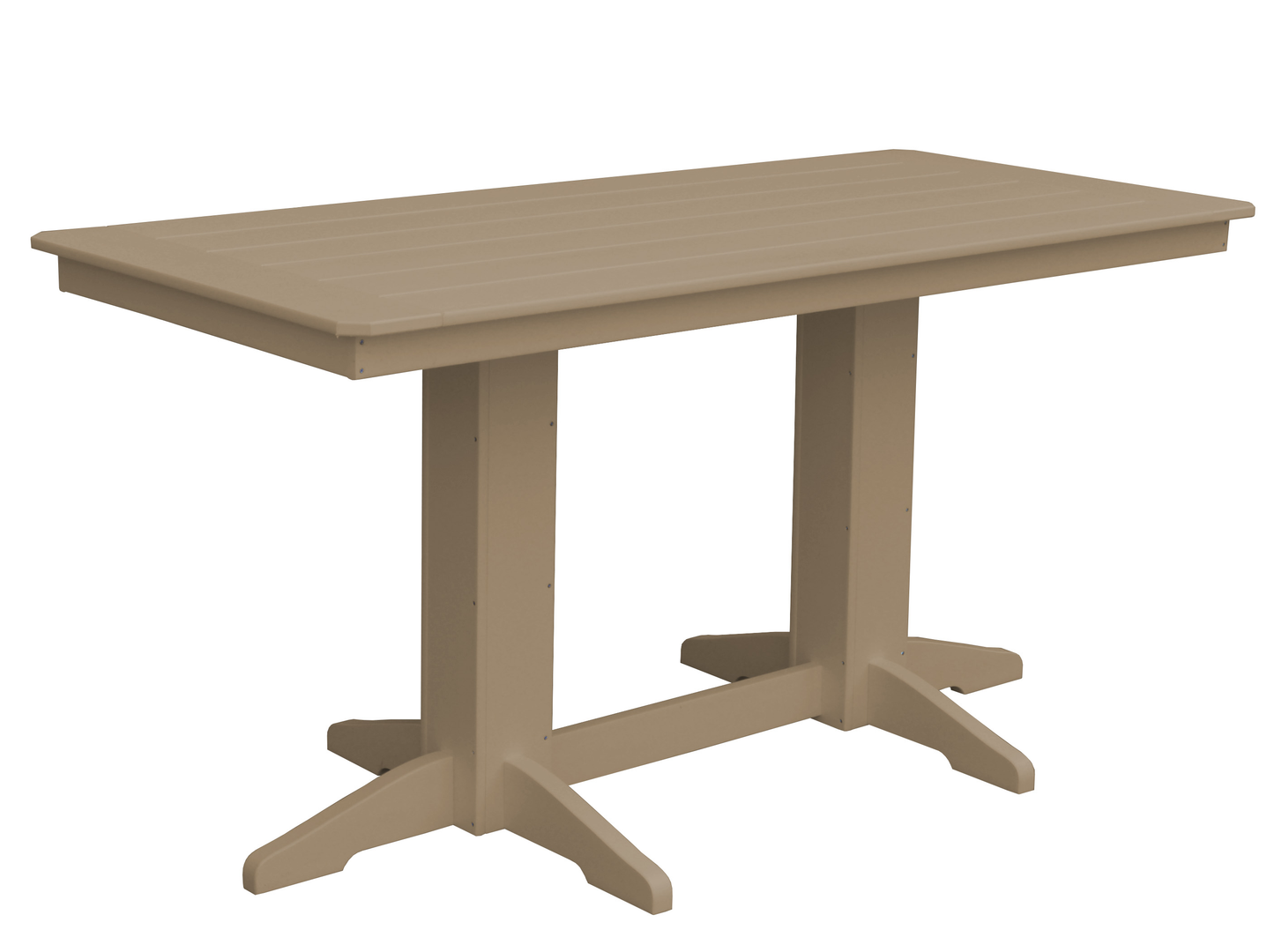 Bryton Park Poly Furniture Recycled Plastic 6' Rectangular Table (Counter Height) - LEAD TIME TO SHIP 3 WEEKS OR LESS