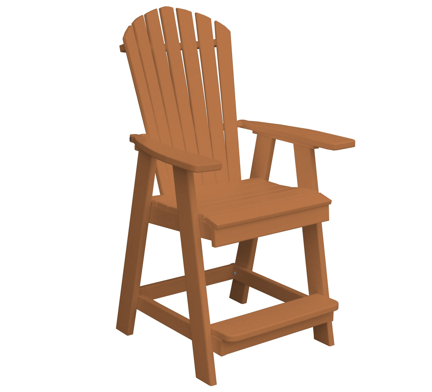 Bryton Park Poly Furniture Recycled Plastic Fanback Balcony Chair (Counter Height) - LEAD TIME TO SHIP 10 BUSINESS DAYS