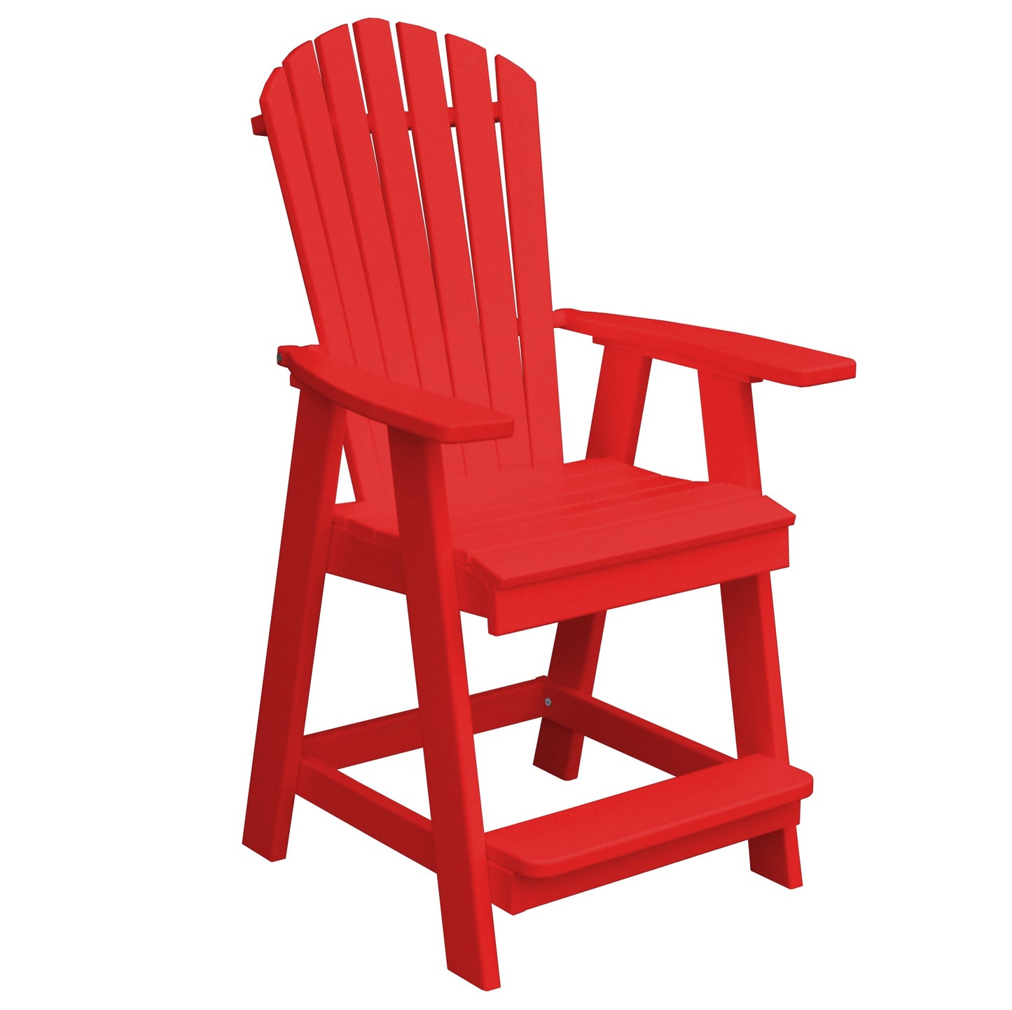 Bryton Park Poly Furniture Recycled Plastic Fanback Balcony Chair (Counter Height) - LEAD TIME TO SHIP 10 BUSINESS DAYS