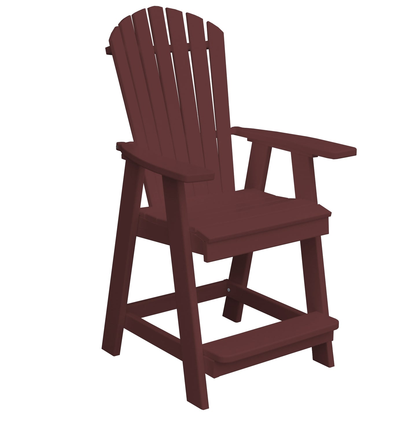 Bryton Park Poly Furniture Recycled Plastic Fanback Balcony Chair (Counter Height) - LEAD TIME TO SHIP 10 BUSINESS DAYS